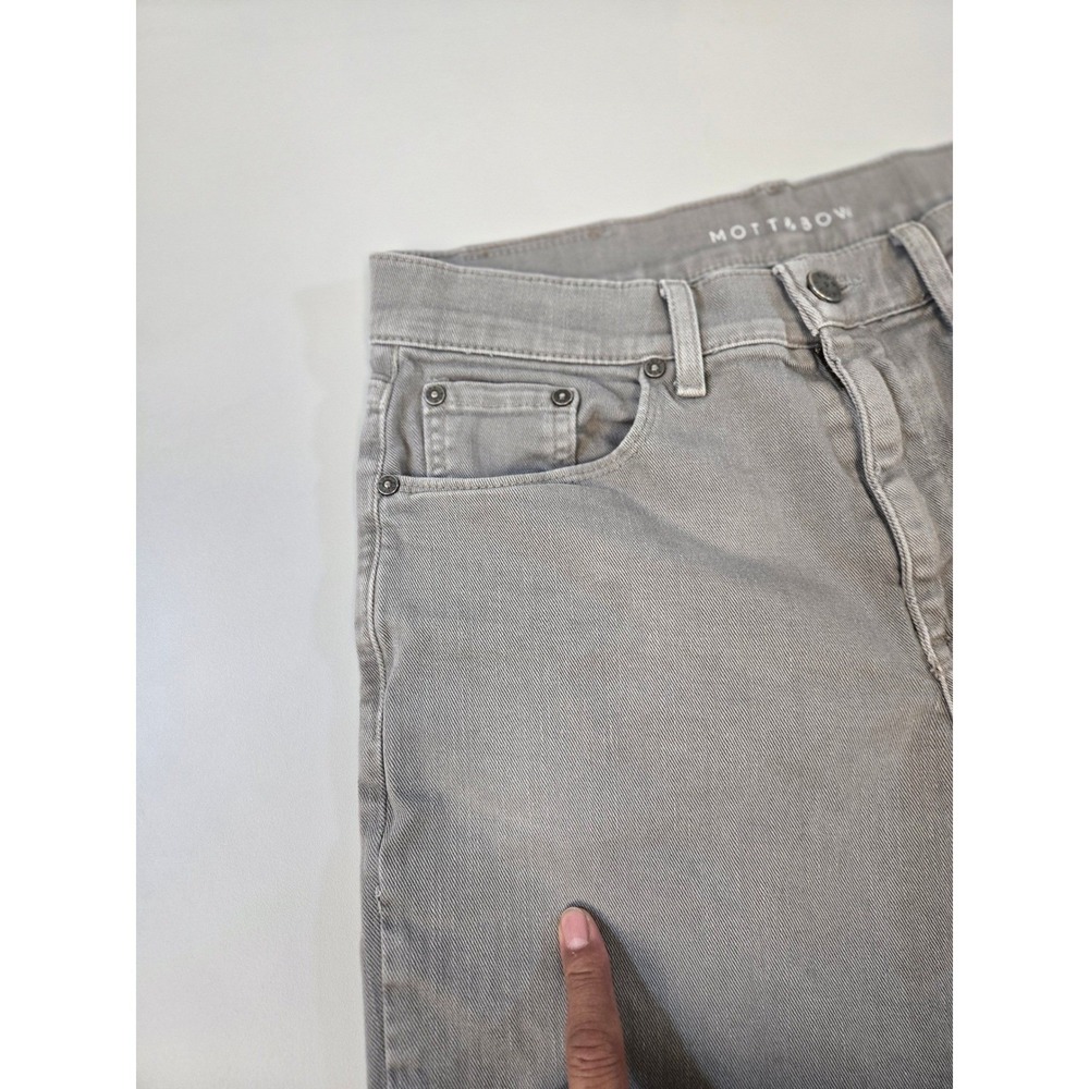 Mott & Bow Mercer Slim Fit Jeans Mens 30x32 Light Grey Stretch Denim Pants - Picture 7 of 16